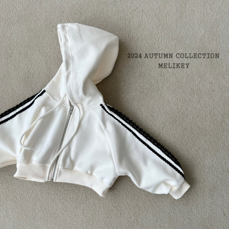 Melikey - Korean Children Fashion - #childofig - Unbalance Lace Short Zip-up - 3