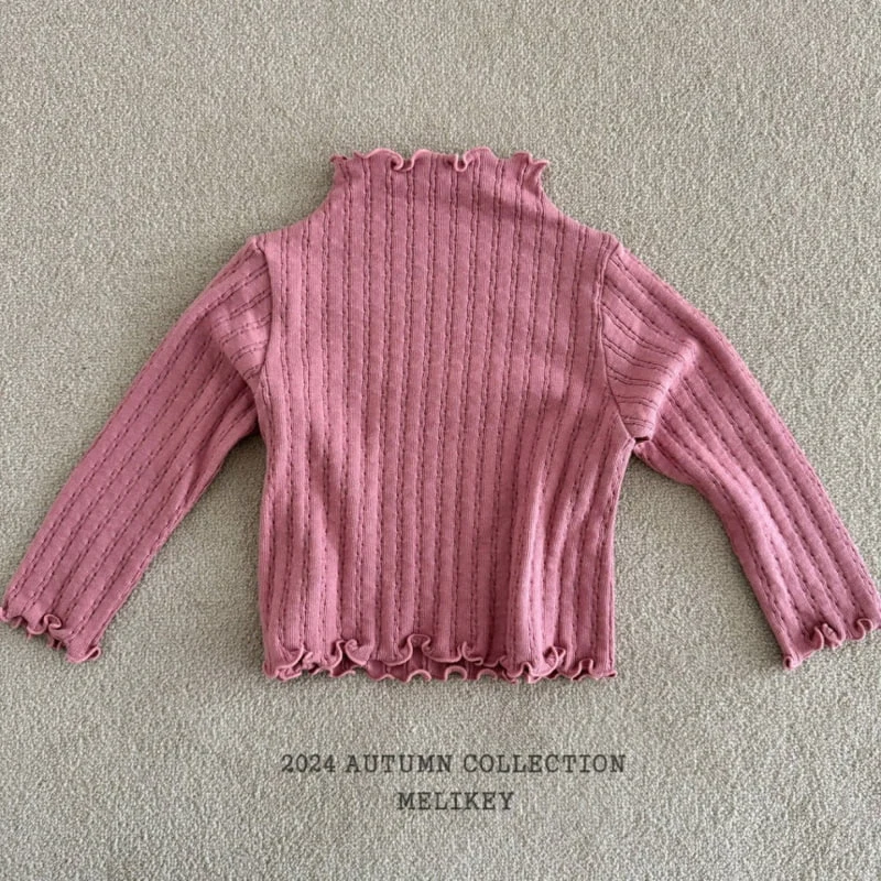 Melikey - Korean Children Fashion - #childofig - Knit Rib Wave Tee - 6