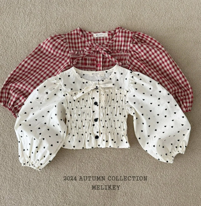 Melikey - Korean Children Fashion - #childofig - Check Tucking Blouse - 3