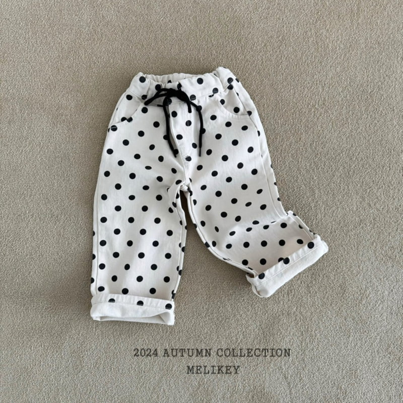 Melikey - Korean Children Fashion - #childofig - Dot Cotton Pants - 2