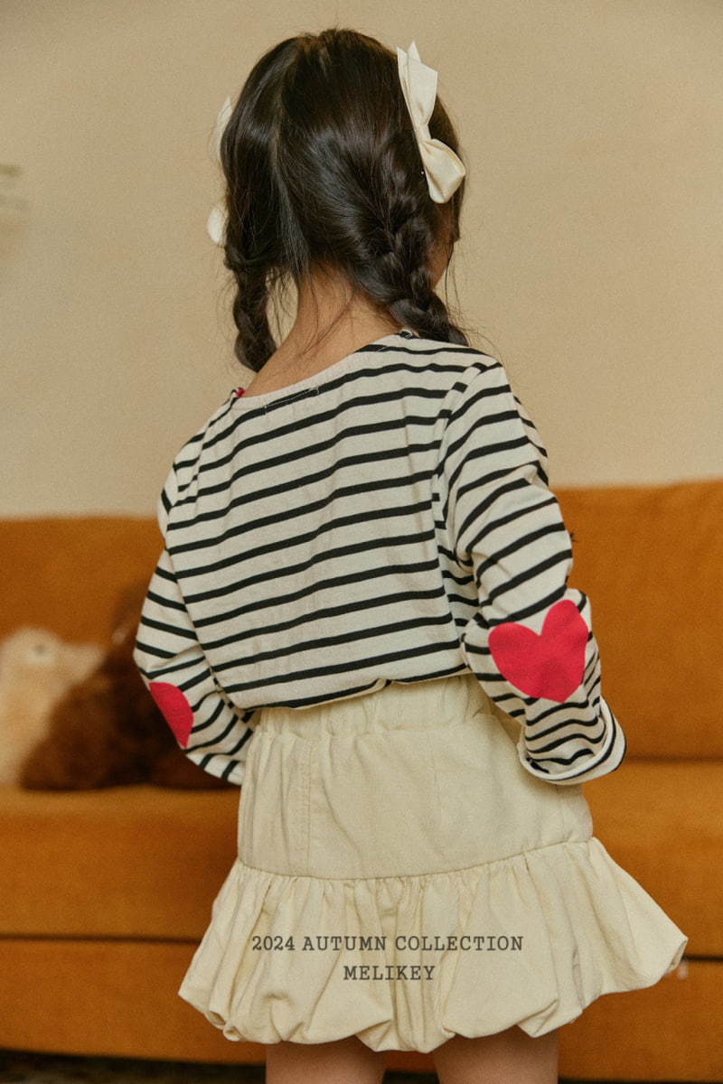 Melikey - Korean Children Fashion - #childofig - Heart Stripe Tee - 11