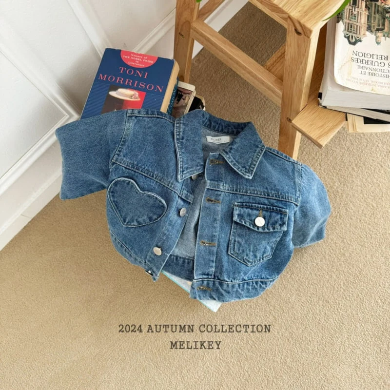 Melikey - Korean Children Fashion - #childrensboutique - Unbalance Pocket Denim Jacket - 7