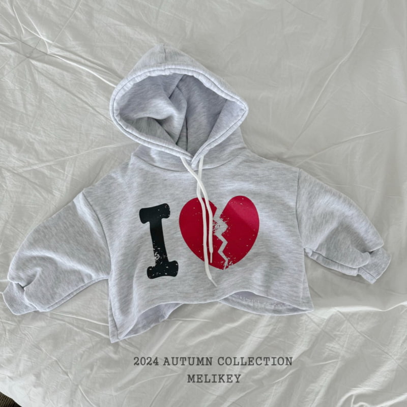 Melikey - Korean Children Fashion - #childrensboutique - I Love Hood Top - 11