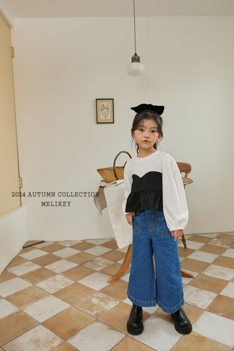 Melikey - Korean Children Fashion - #childrensboutique - Two Tone Puff Tee - 10