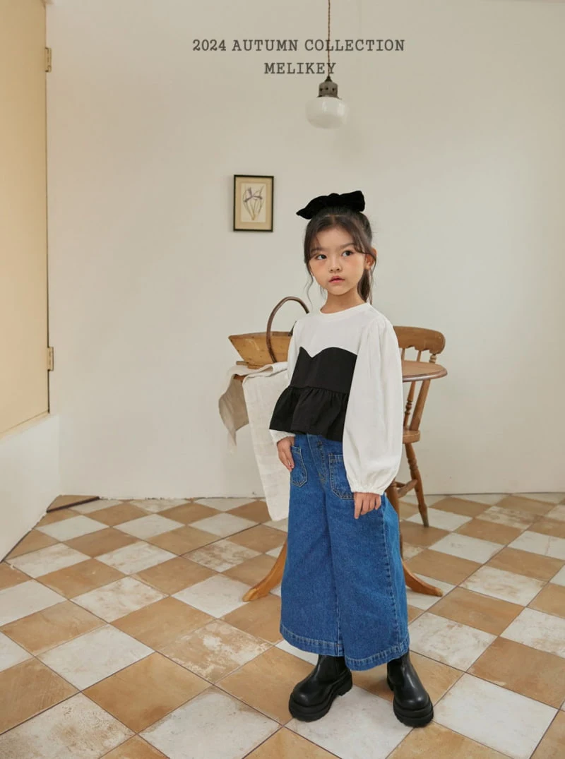 Melikey - Korean Children Fashion - #designkidswear - Two Tone Puff Tee - 11