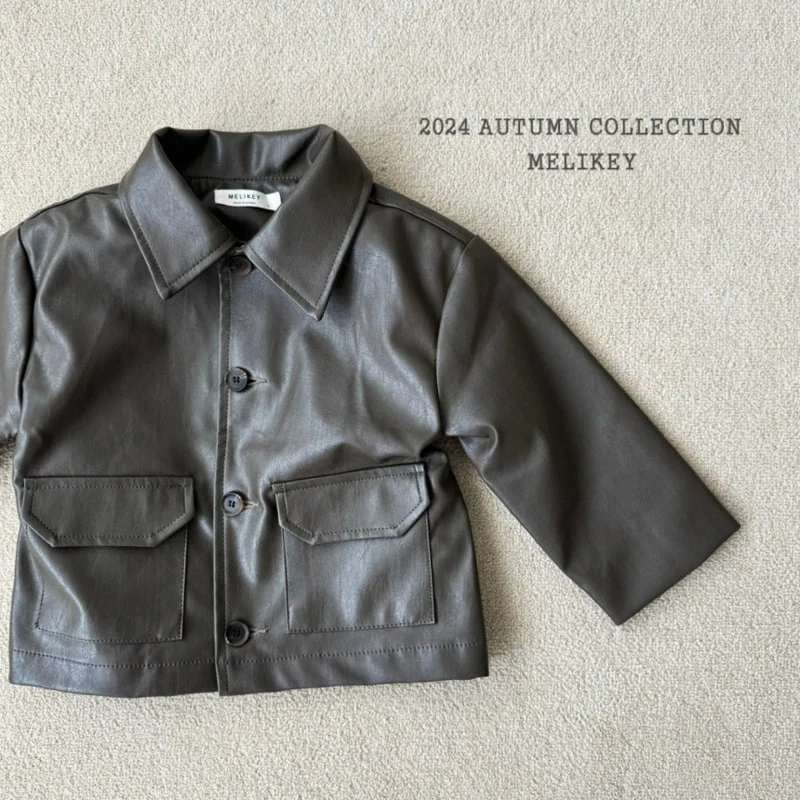 Melikey - Korean Children Fashion - #designkidswear - Half Leather Jacket - 2