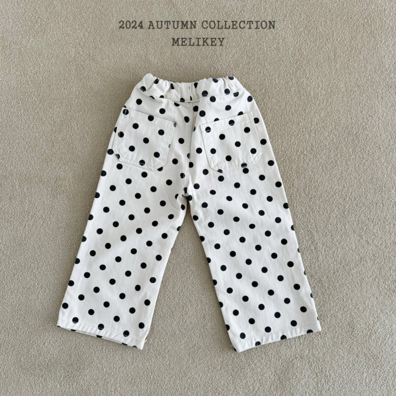 Melikey - Korean Children Fashion - #childrensboutique - Dot Cotton Pants - 4