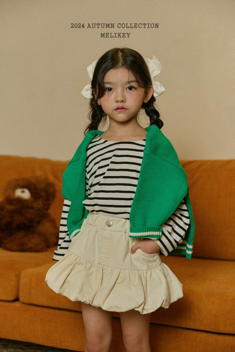 Melikey - Korean Children Fashion - #discoveringself - Frill Corduroy Skirt - 10