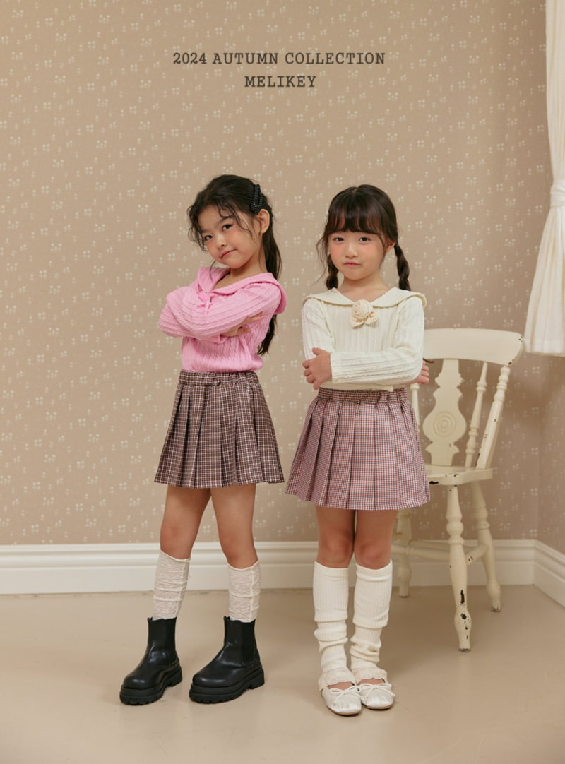 Melikey - Korean Children Fashion - #discoveringself - Check Pleats Skirt - 11