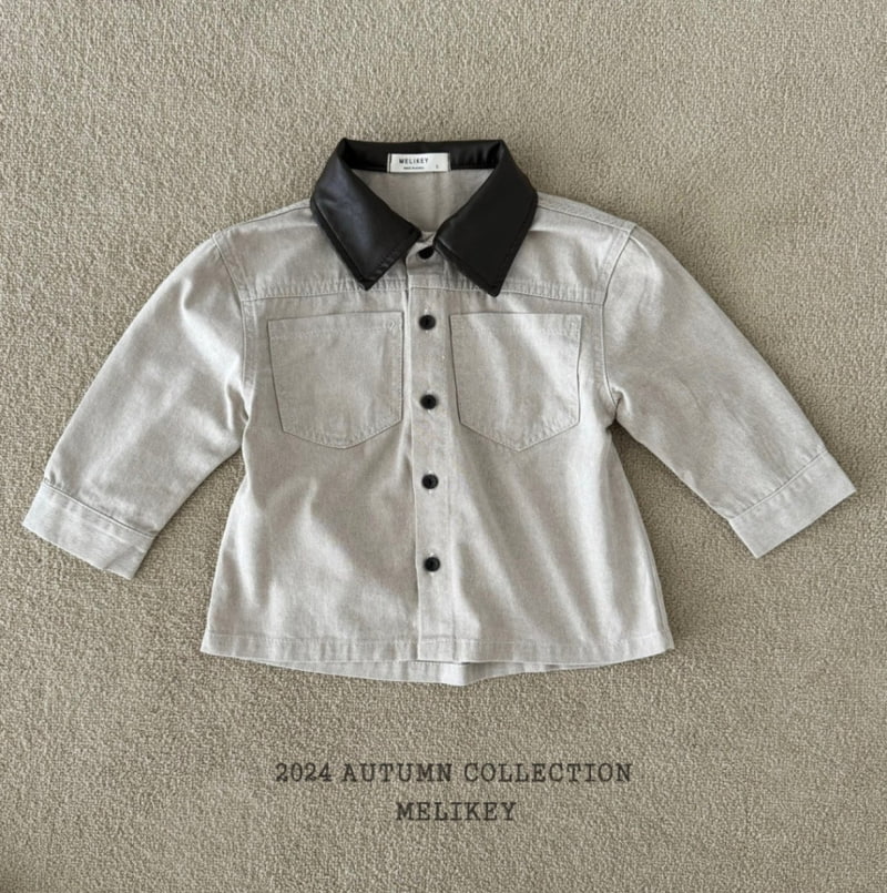 Melikey - Korean Children Fashion - #discoveringself - Leather Collar Shirts