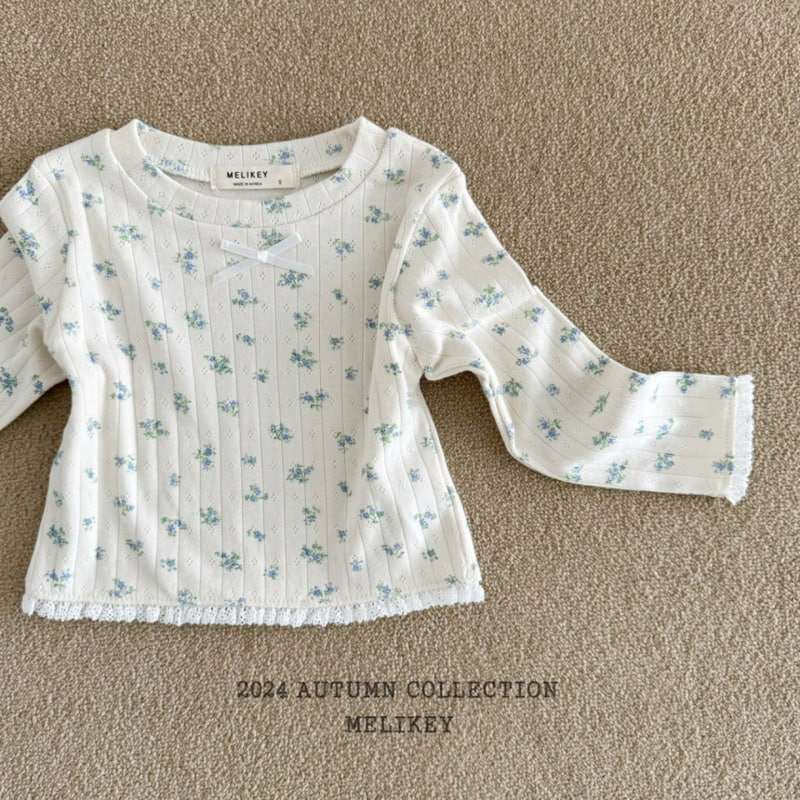 Melikey - Korean Children Fashion - #discoveringself - Flower Lace Tee - 3