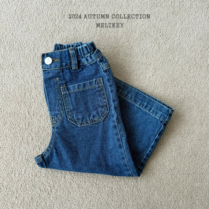 Melikey - Korean Children Fashion - #fashionkids - Wide Denim Pants - 5