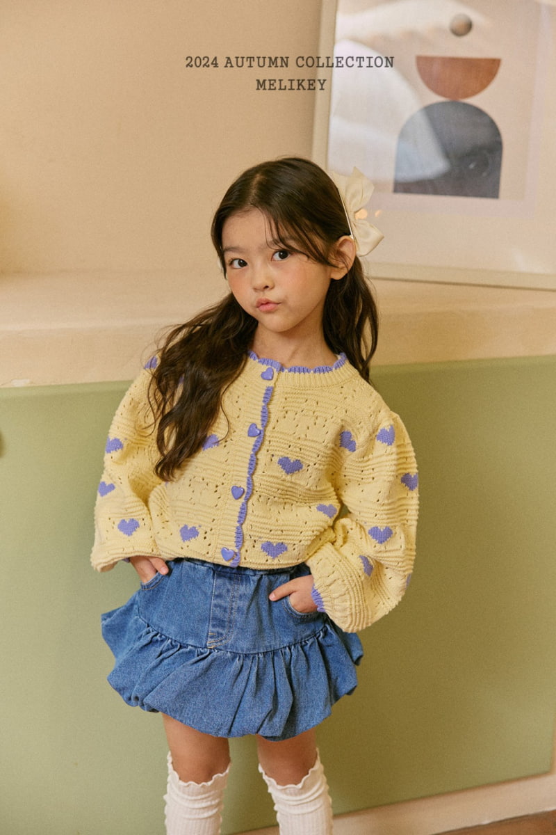 Melikey - Korean Children Fashion - #kidsshorts - Frill Denim Skirt - 10