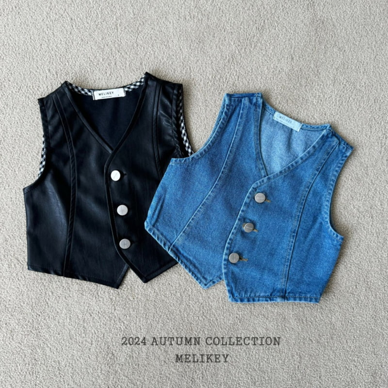 Melikey - Korean Children Fashion - #kidsshorts - Texas Denim Vest