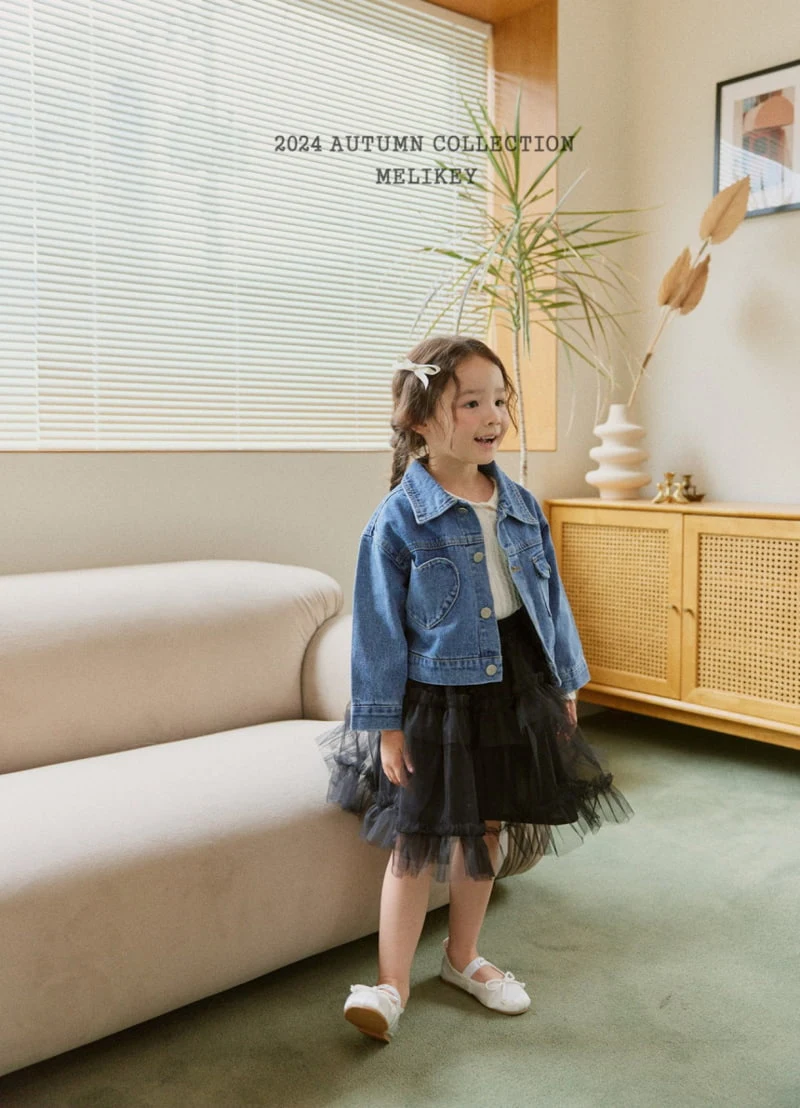 Melikey - Korean Children Fashion - #kidsstore - Unbalance Pocket Denim Jacket - 12