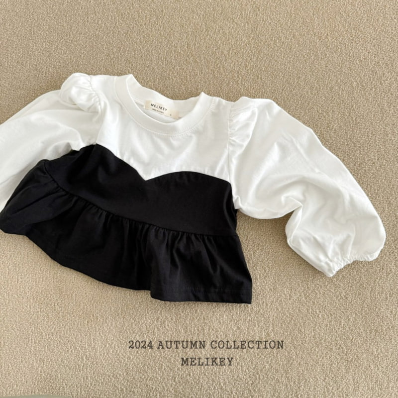 Melikey - Korean Children Fashion - #kidsstore - Two Tone Puff Tee