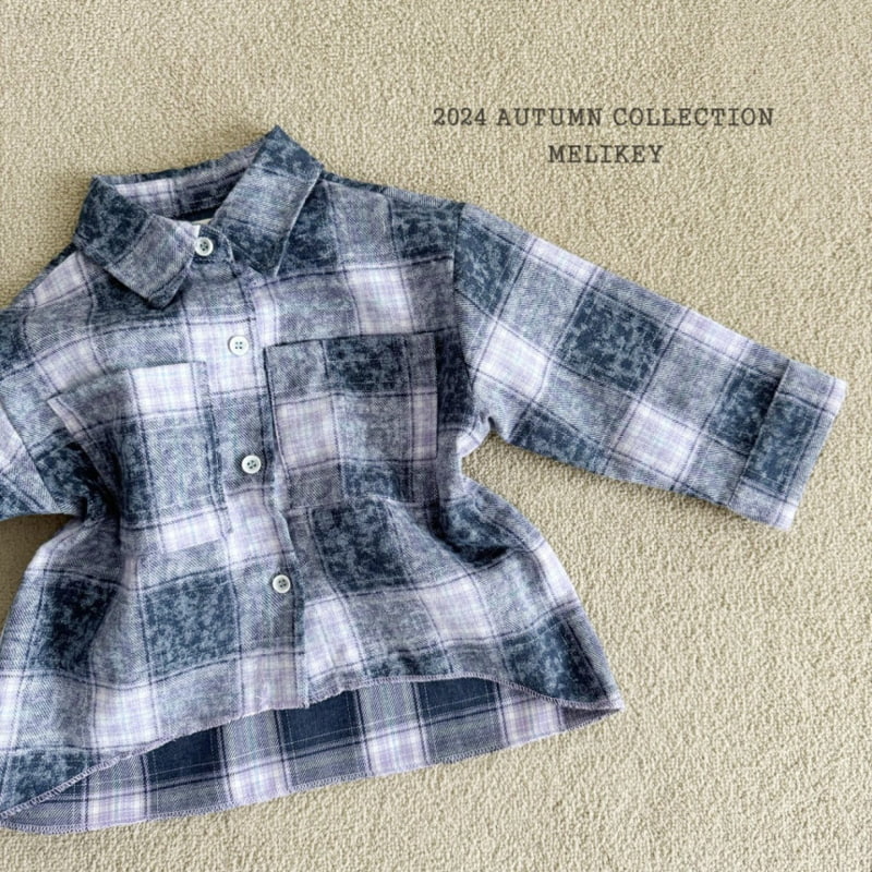 Melikey - Korean Children Fashion - #kidsstore - Vintage Check Shirt - 5