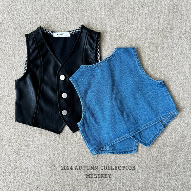 Melikey - Korean Children Fashion - #kidsstore - Texas Denim Vest - 2