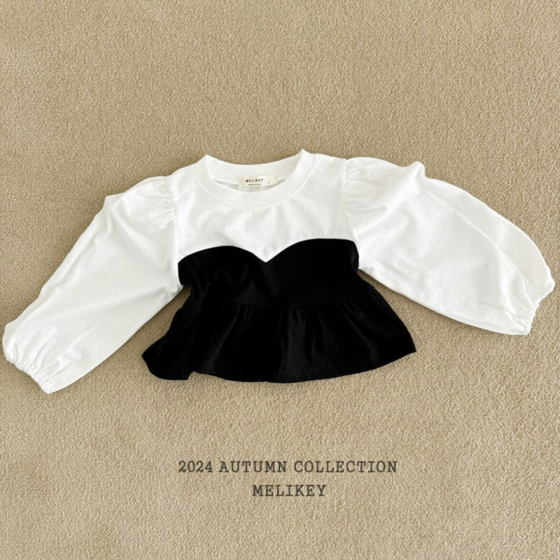 Melikey - Korean Children Fashion - #Kfashion4kids - Two Tone Puff Tee - 4