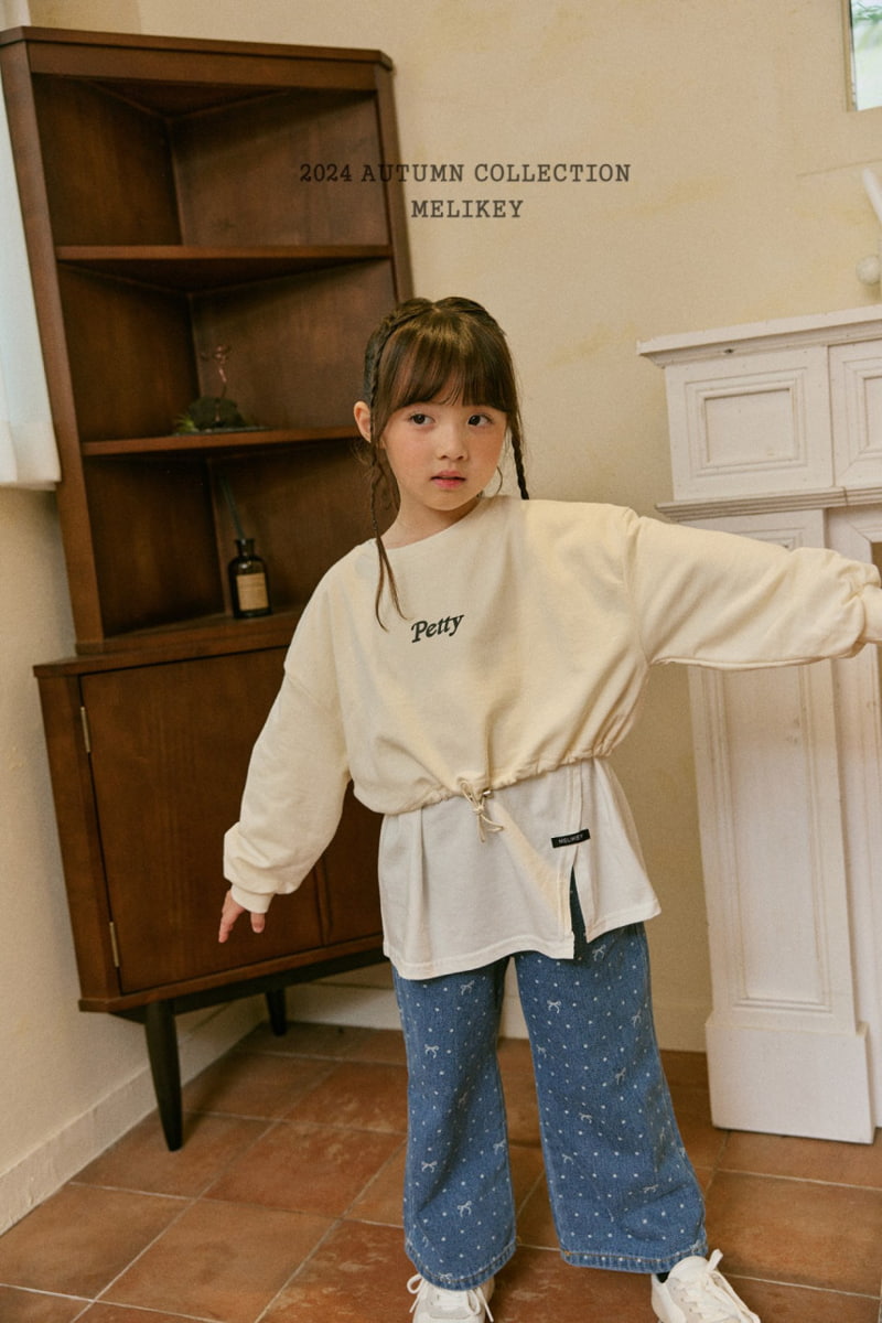 Melikey - Korean Children Fashion - #littlefashionista - Ribbon Dot Denim Pants - 8