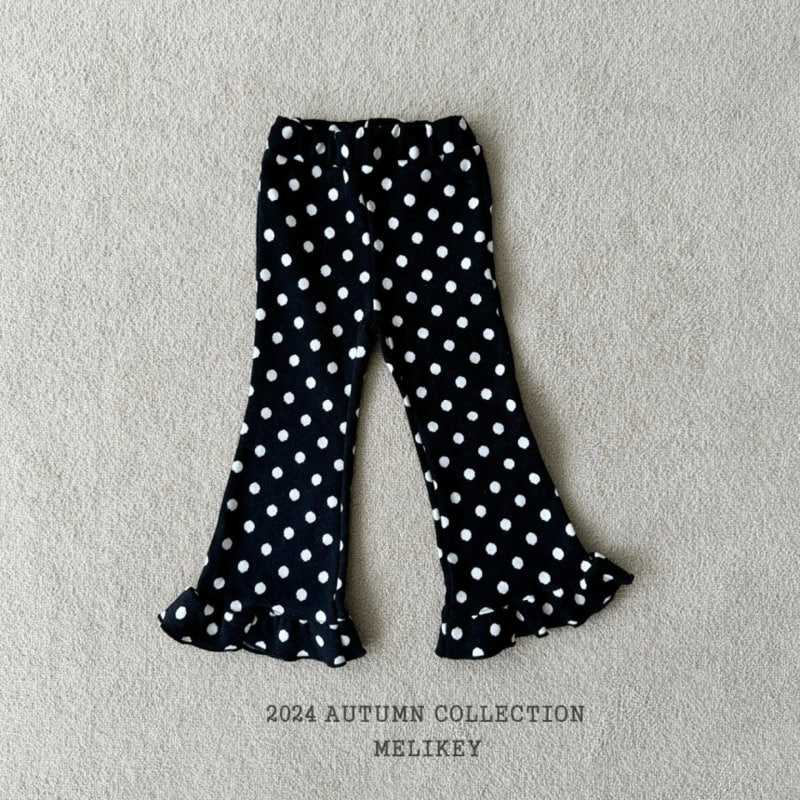 Melikey - Korean Children Fashion - #littlefashionista - Dot Frill Bootscut Pants - 5