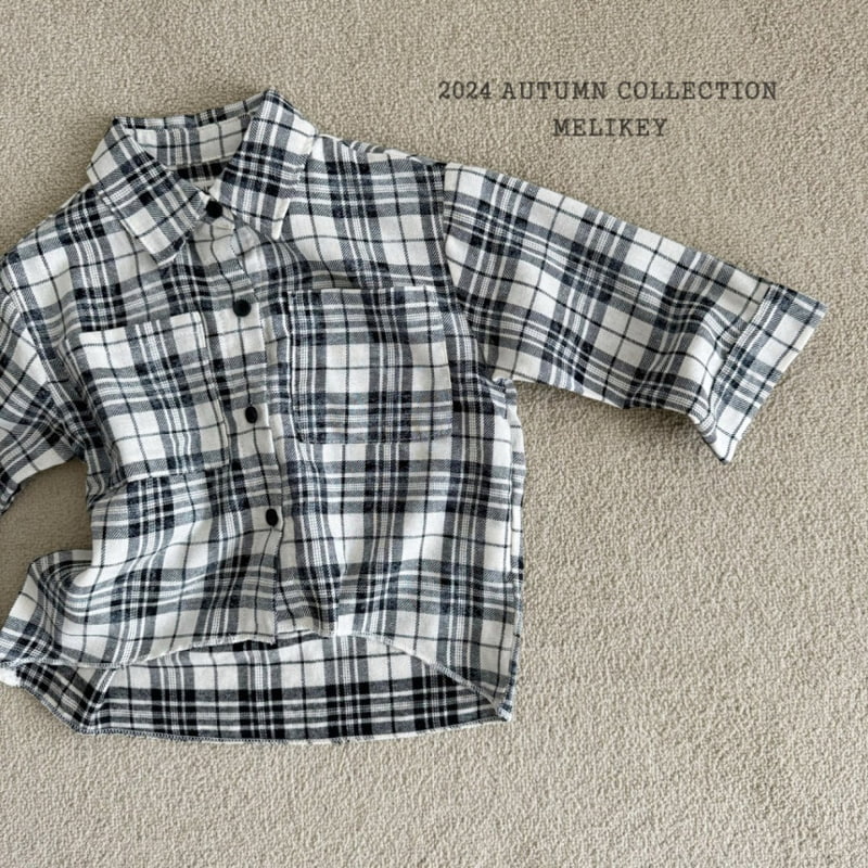 Melikey - Korean Children Fashion - #littlefashionista - Vintage Check Shirt - 8