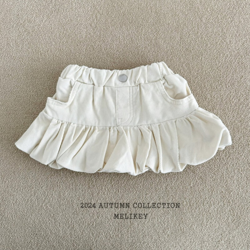 Melikey - Korean Children Fashion - #magicofchildhood - Frill Corduroy Skirt