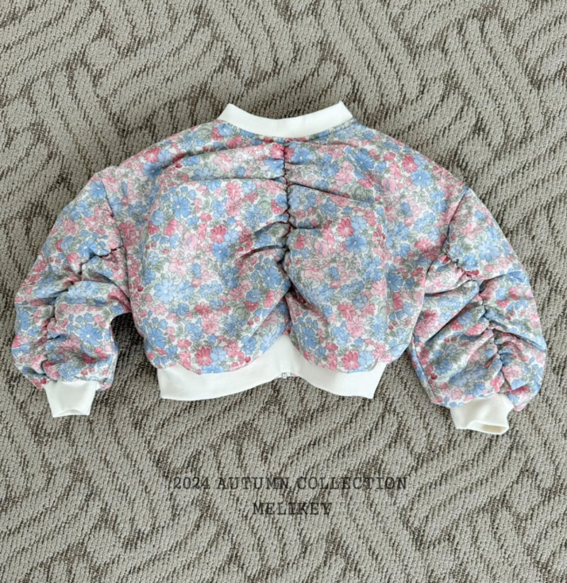 Melikey - Korean Children Fashion - #magicofchildhood - Flower Shirring Bomber Jacket - 9