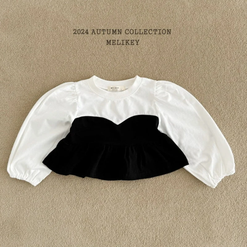 Melikey - Korean Children Fashion - #magicofchildhood - Two Tone Puff Tee - 5