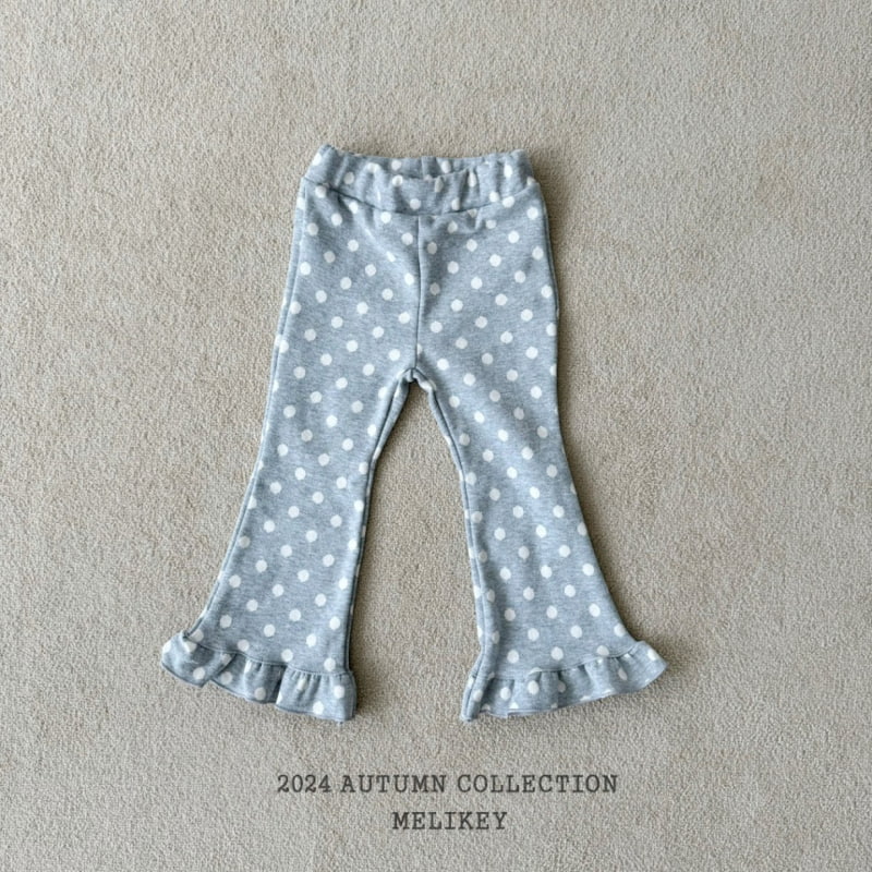 Melikey - Korean Children Fashion - #magicofchildhood - Dot Frill Bootscut Pants - 6