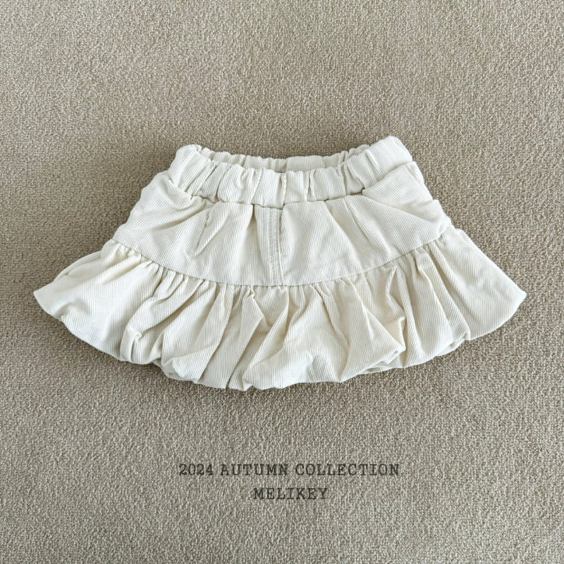 Melikey - Korean Children Fashion - #minifashionista - Frill Corduroy Skirt - 2