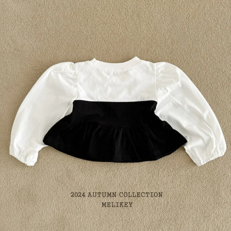 Melikey - Korean Children Fashion - #minifashionista - Two Tone Puff Tee - 6