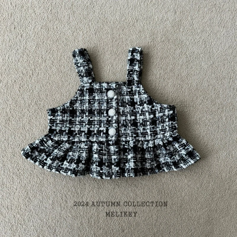 Melikey - Korean Children Fashion - #magicofchildhood - Tweed Bustier - 4