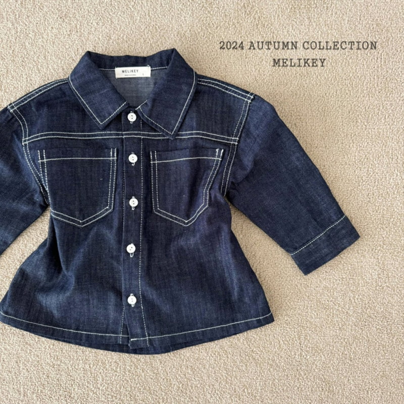 Melikey - Korean Children Fashion - #minifashionista - Denim Shirts - 3