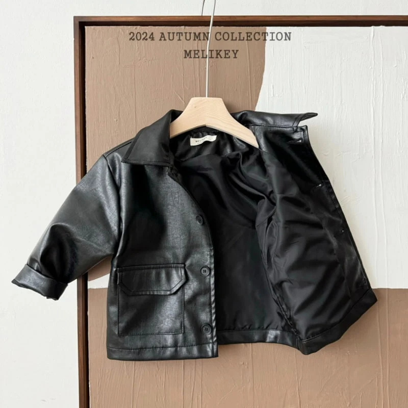 Melikey - Korean Children Fashion - #minifashionista - Half Leather Jacket - 11