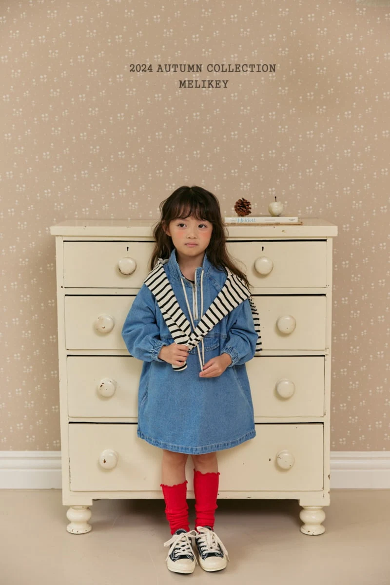 Melikey - Korean Children Fashion - #minifashionista - Denim Anorak One-piece - 8