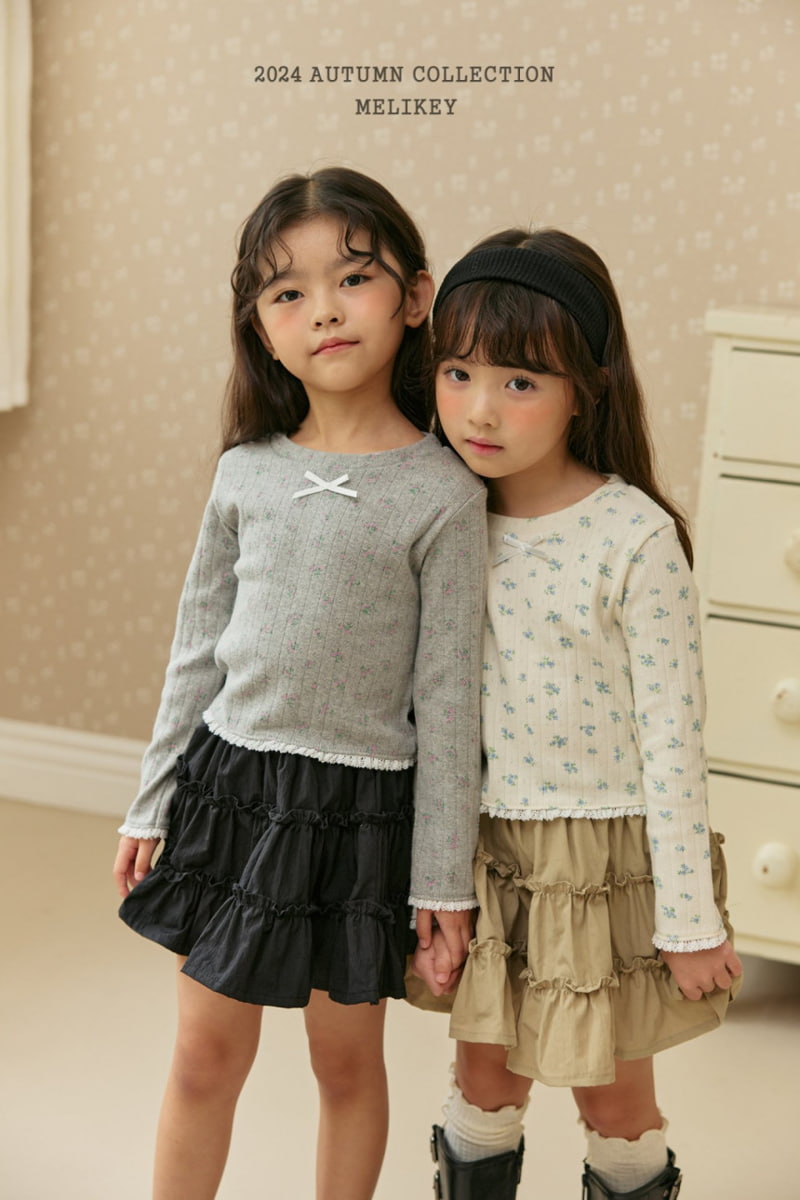 Melikey - Korean Children Fashion - #minifashionista - Flower Lace Tee - 11