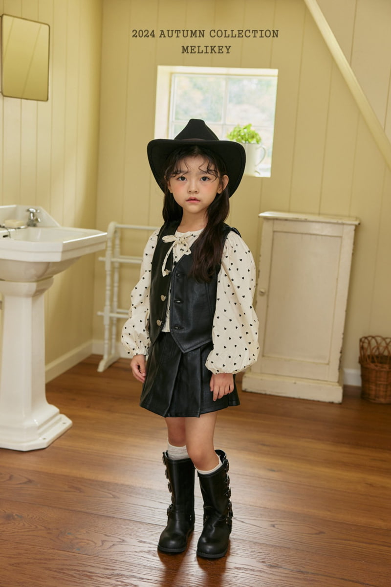 Melikey - Korean Children Fashion - #minifashionista - Leather Pleats Skirt Pants - 10