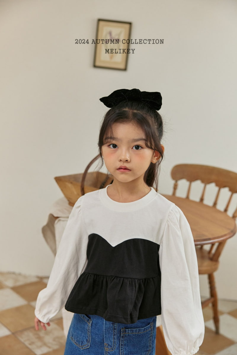 Melikey - Korean Children Fashion - #prettylittlegirls - Two Tone Puff Tee - 7