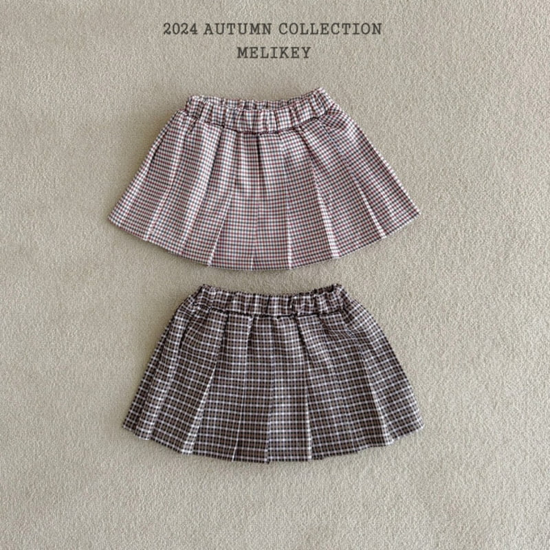 Melikey - Korean Children Fashion - #prettylittlegirls - Check Pleats Skirt - 6