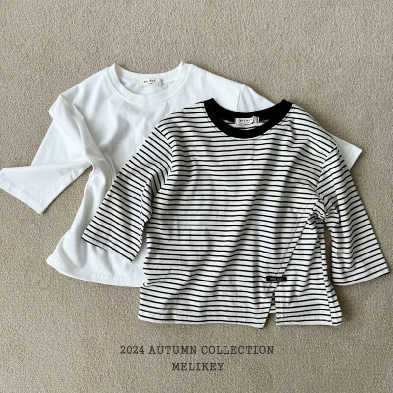 Melikey - Korean Children Fashion - #prettylittlegirls - Basic Slit Tee