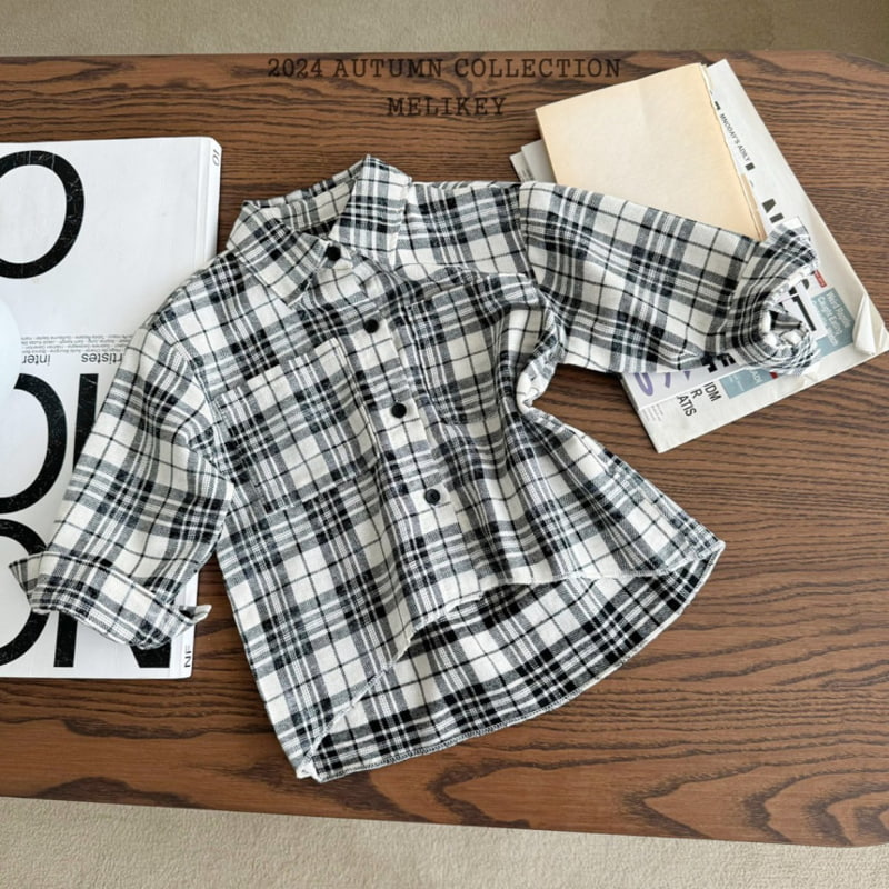 Melikey - Korean Children Fashion - #prettylittlegirls - Vintage Check Shirt - 11