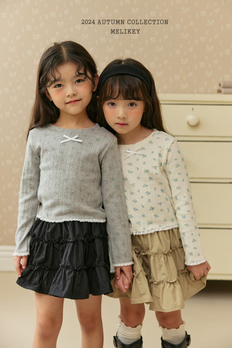 Melikey - Korean Children Fashion - #prettylittlegirls - Flower Lace Tee - 12