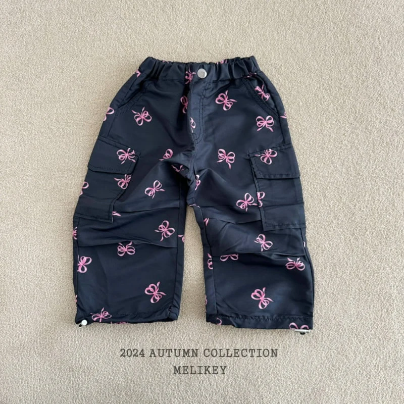 Melikey - Korean Children Fashion - #stylishchildhood - Two Ribbon Cargo Pants - 10