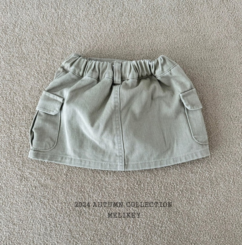 Melikey - Korean Children Fashion - #stylishchildhood - Cargo Mini Skirt - 6