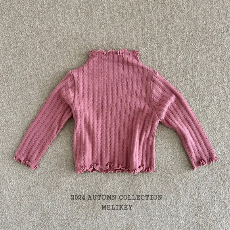 Melikey - Korean Children Fashion - #stylishchildhood - Knit Rib Wave Tee - 5