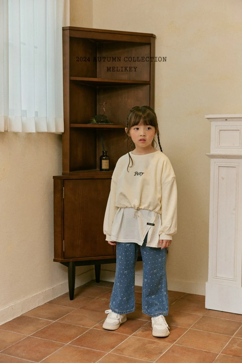 Melikey - Korean Children Fashion - #todddlerfashion - Ribbon Dot Denim Pants - 12