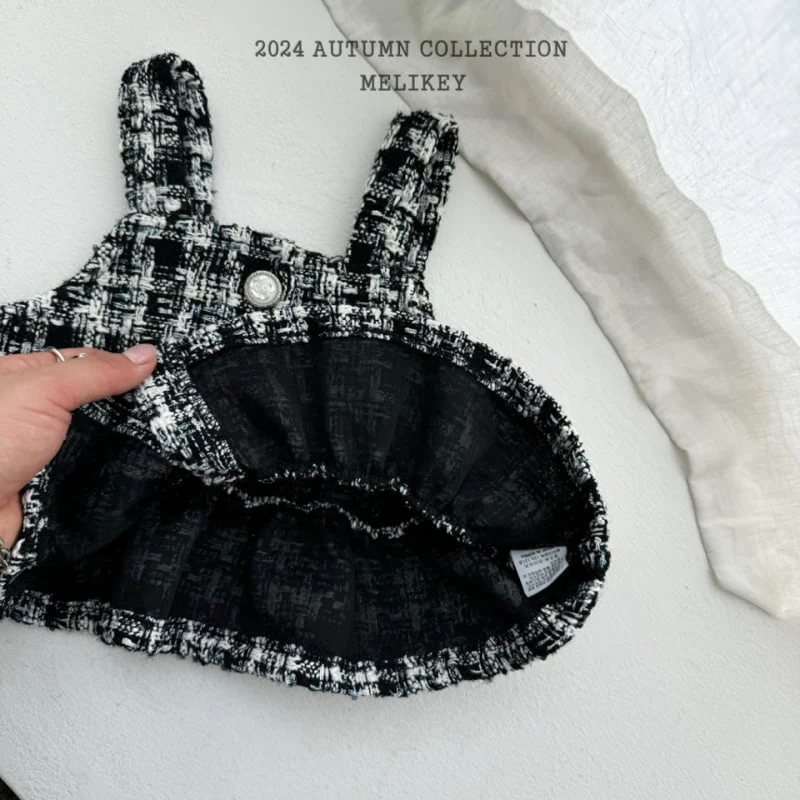 Melikey - Korean Children Fashion - #todddlerfashion - Tweed Bustier - 6