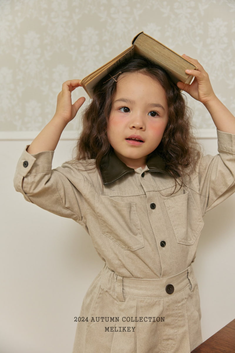 Melikey - Korean Children Fashion - #toddlerclothing - Leather Collar Shirts - 12