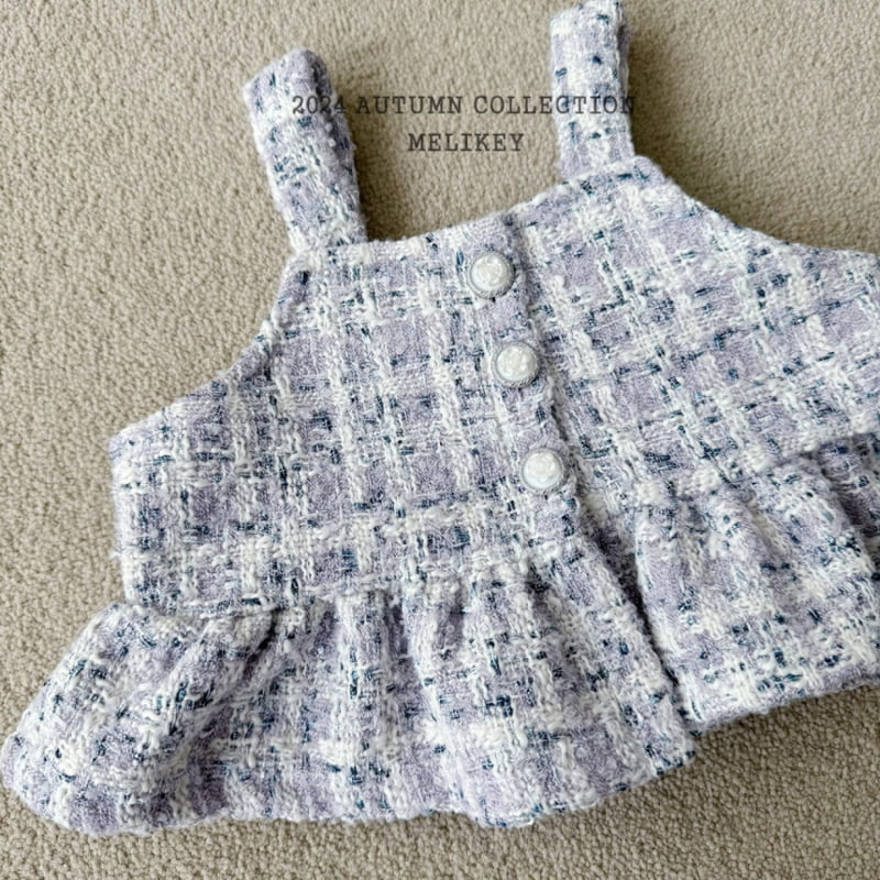 Melikey - Korean Children Fashion - #toddlerclothing - Tweed Bustier - 7